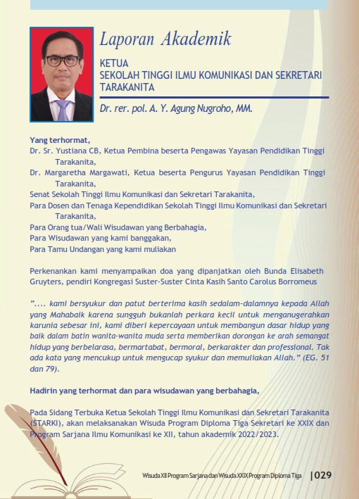 Wisuda 2023 - Laporan Akademik Ketua STARKI_001