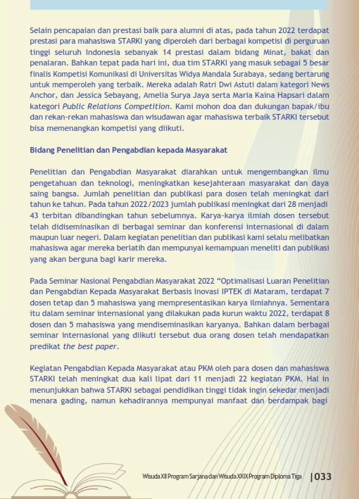 Wisuda 2023 - Laporan Akademik Ketua STARKI_005