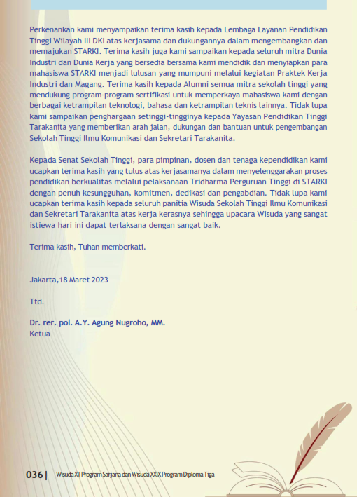 Wisuda 2023 - Laporan Akademik Ketua STARKI_008
